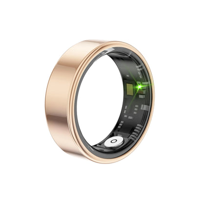 Smart Ring Health Fitness TrackerSleep Tracker Ring with Heart Rate/Steps/Distance/Calories/Blood Oxygen MonitoringWaterproof Fitness Ring for ActivityCompatible with iOS & Android(Gold10)